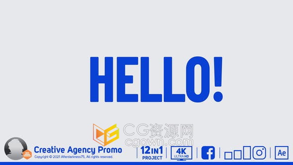 AE模板-创意广告打击乐节拍节奏机构品牌设计工作室社交媒体营销公司宣传视频