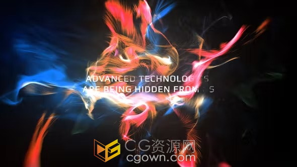 飞舞粒子特效散发高科技宣传视频片头动画AE模板