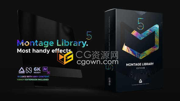 Montage Library v5.0实用视频蒙太奇特效制作上千种效果AE脚本