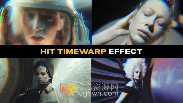 48种迷幻冲击效果扭曲特效叠加元素-AE模板