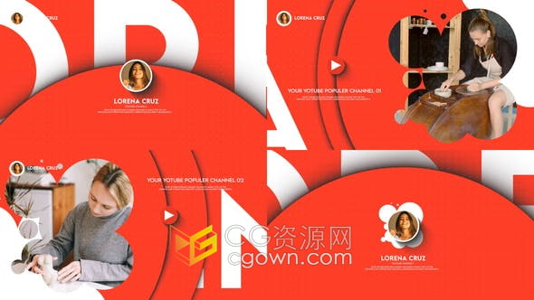 AE模板-视频媒体平台频道品牌介绍电视节目包装宣传片头