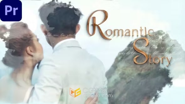 PR模板-大气优雅云彩遮罩浪漫幻灯片婚礼开场