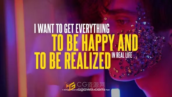 9 个具有深空背景的全屏排版场景流体标题-AE模板