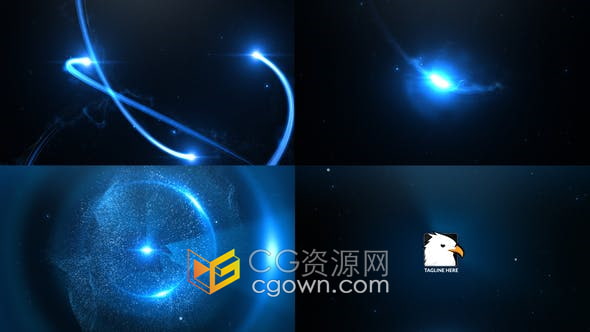 AE模板-粒子特效轨迹爆炸视觉冲击波LOGO视频片头