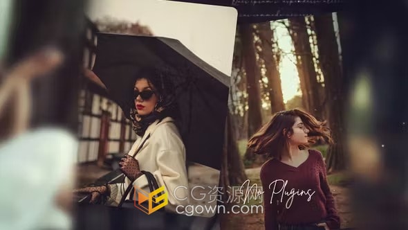 AE模板-温柔浪漫相册专辑旅行介绍情侣回忆照片幻灯片