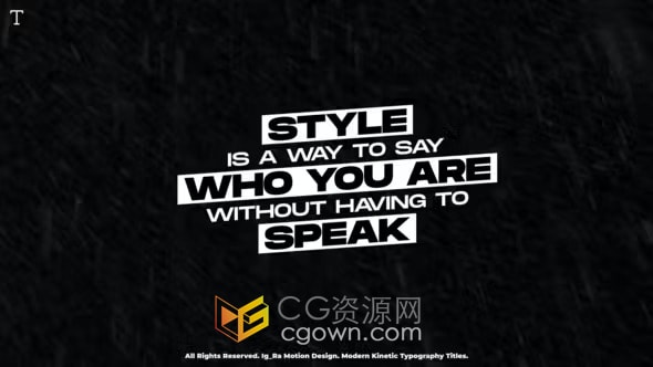 12个RGB效果文字标题排版动画AE模板Kinetic Typography Titles