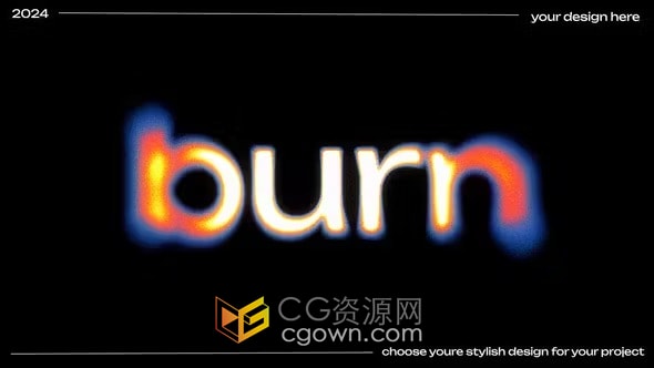 8组模糊位移效果文字标题动画AE模板Blur Displacement Titles