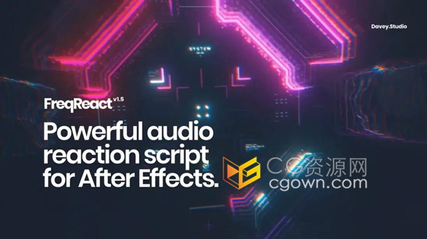 AE脚本FreqReact v1.5制作音乐律动节奏可视化BPM视觉效果动画
