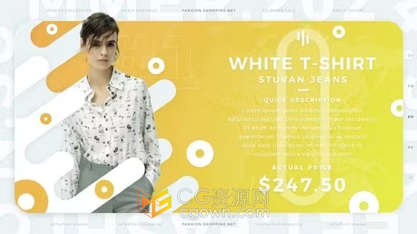 AE模板-色彩明艳夏季购物促销广告时尚秀商店服饰展示