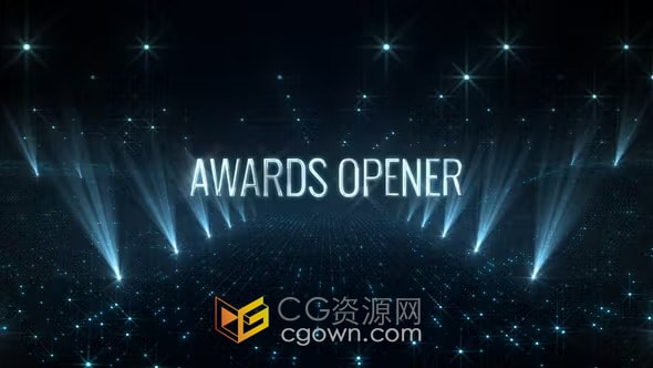 AE模板-白色星光闪耀适用颁奖典礼晚会活动时尚开场标题介绍