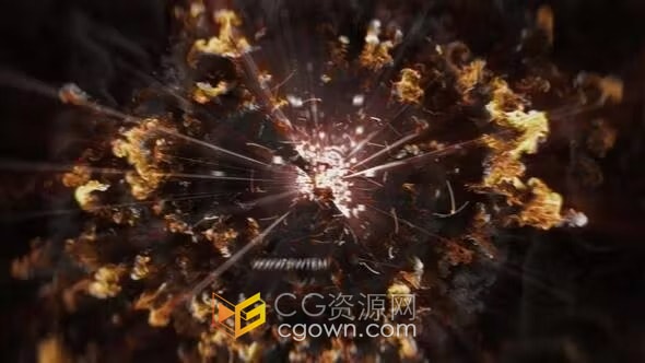 AE模板-快速火花闪烁烟雾冲击波能量爆炸LOGO片头