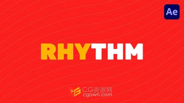 简洁排版时尚视觉效果动感文字介绍视频片头-AE模板