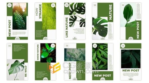 AE模板-保护动物地球日生态城市环境日自然森林绿色城市宣传短视频