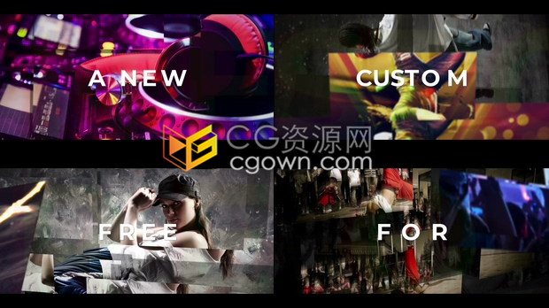 AE模板快速滑动效果vlog介绍视频片头图文动画制作工程