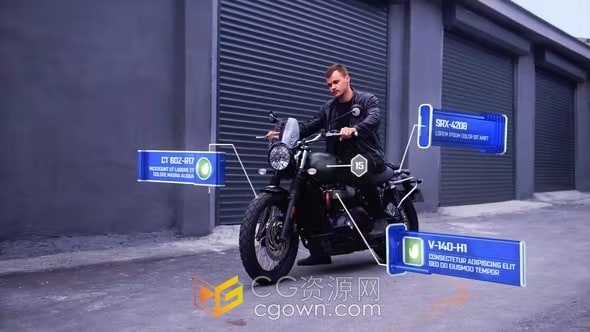 3Dz Callouts 3种预制配色方案21个标注文字标题AE模板