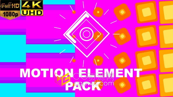 AE模板-100+运动图形MG动画元素包Motion Element Pack