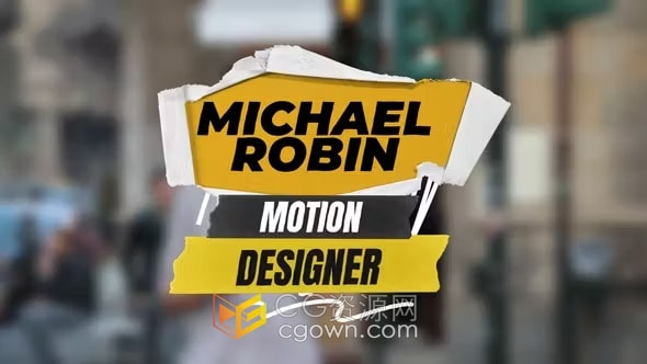 不规则碎纸片展开纸张标题艺术文本动画-AE模板