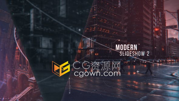 AE软件模板制作现代幻灯片高科技视差介绍公司企业视频动画