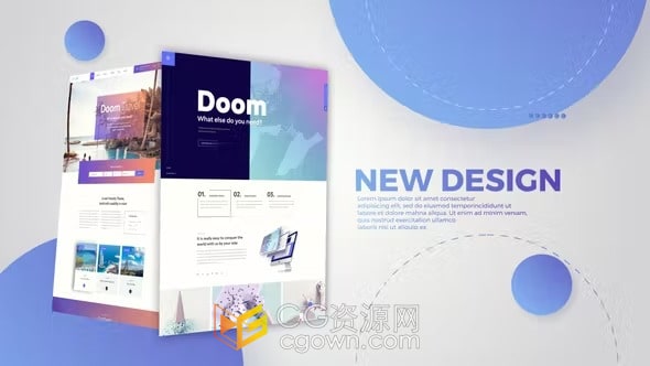 网站介绍演示幻灯片AE模板设计公司宣传视频