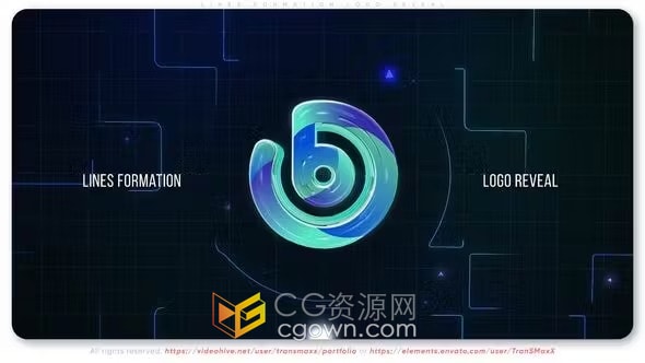 AE模板-简约企业风格和笔触动画线条形成工程建筑标志展示