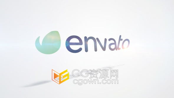 AE模板切片翻转动画明亮简洁设计宣传LOGO动画视频片头