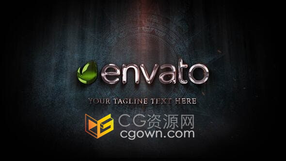 AE模板电影预告片头史诗大气游戏宣传片头视频黄金能源LOGO动画