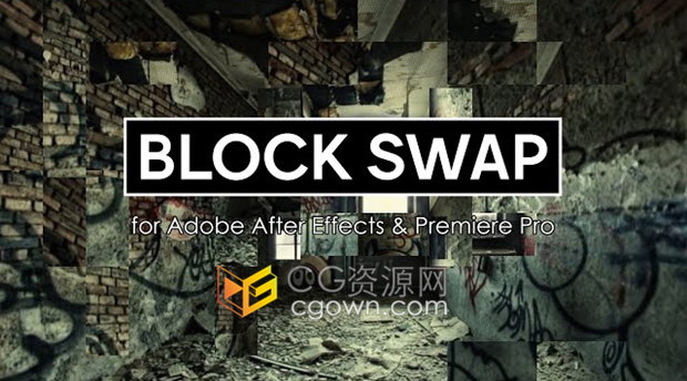 AE/PR插件Block Swap v1.0随机生成像素块马赛克图像视觉特效动画