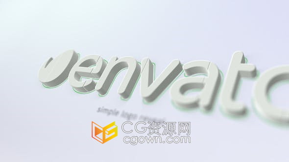 AE模板-雕塑边缘线条3D挤压LOGO现代设计风格视频片头