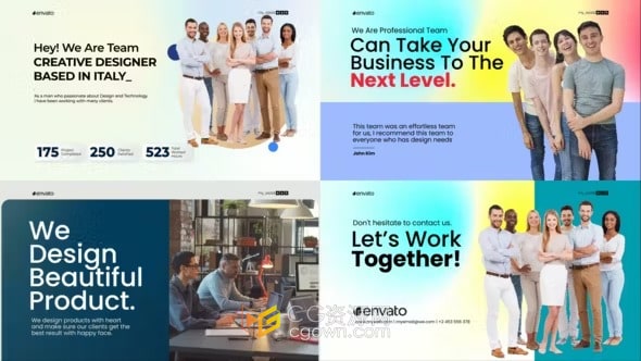 AE模板-平面设计机构宣传片网络作品集个人品牌产品广告