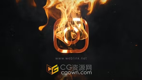火焰燃烧特效动画LOGO视频片头-AE模板下载