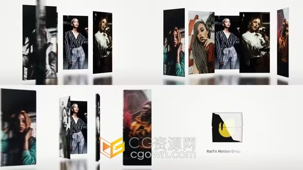 照片展示动画演绎视频片头Photo Logo AE模板下载