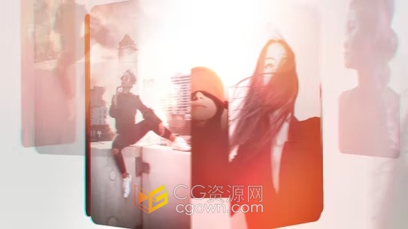 旋转照片动画演绎标志效果视频片头-AE模板下载