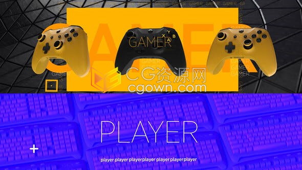 AE模板三维波浪状动画背景数字网络介绍游戏预告标题片头