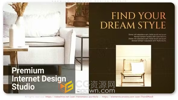 建室内设计工作室装饰家具房地产公司宣传片视频-AE模板