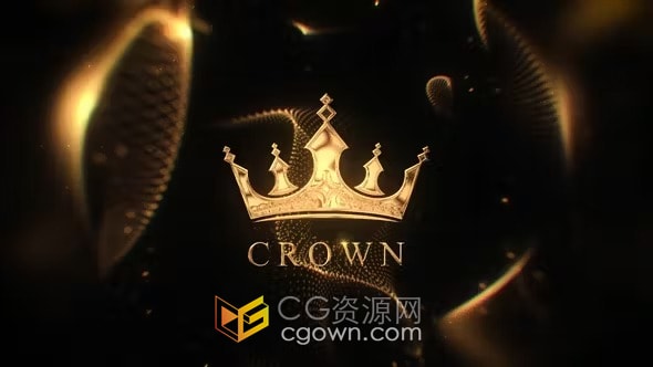 金色光泽标志闪闪发光片头动画视频-AE模板