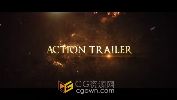 火花碰撞爆炸显示3D标题动作电影预告片-AE模板