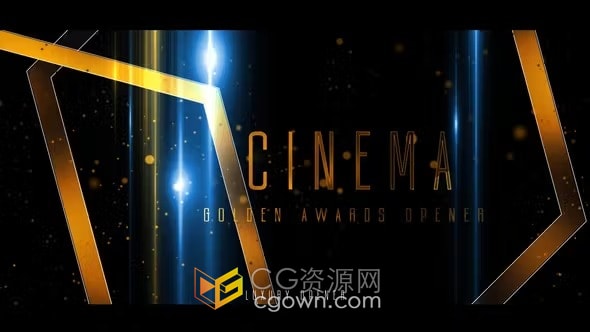 AE模板-金色光斑粒子动画背景大气晚会标题颁奖宣传活动开场