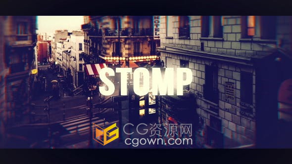 AE模板-动力学排版跺脚节奏动感时尚视频幻灯片片头
