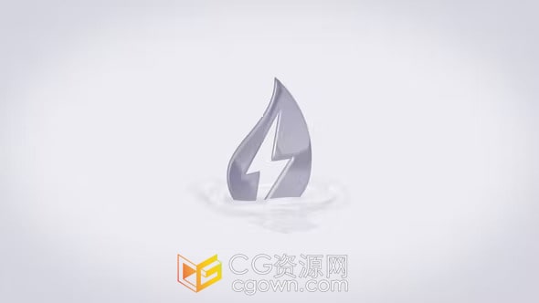 3D明亮干净LOGO波纹飞溅动画视频片头AE模板