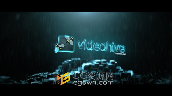 AE模板-3D场景动画霓虹灯LOGO效果视频片头