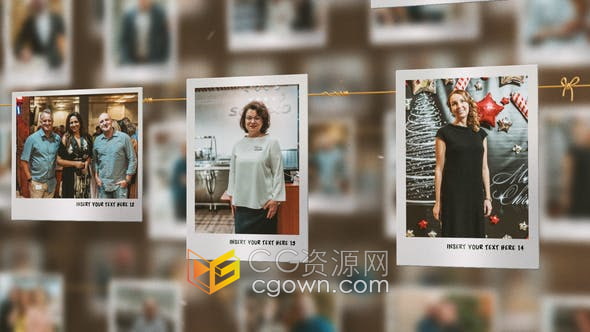 AE模板-照片库粒子动画温馨相册视频效果制作工程