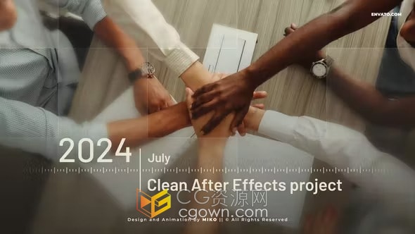 AE模板-企业时间线展示商业公司发展史时间轴宣传片