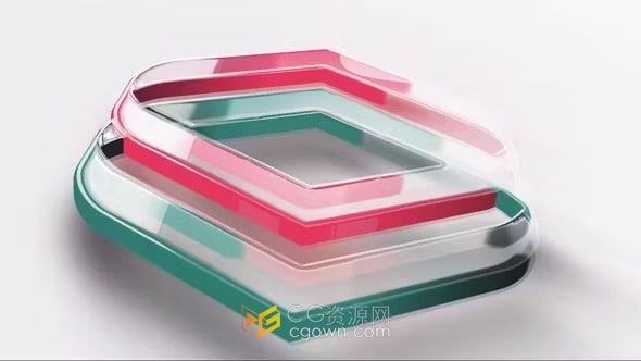 光泽感漂亮玻璃质感LOGO动画-AE模板