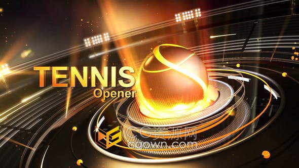 AE模板-网球体育运动开场白电视节目开场视频片头