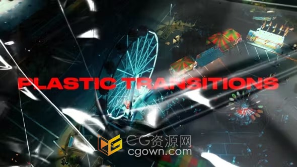 10个带划痕塑料主题过渡Plastic Transitions-AE模板