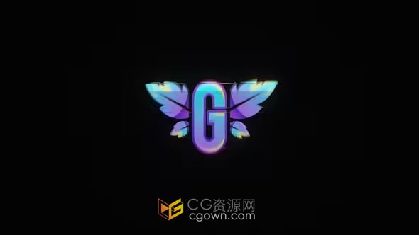 AE模板-未来感科技故障游戏标志Future Glitch Logo