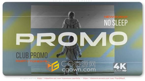 AE模板-音乐俱乐部制作宣传视频MTV剪辑疯狂舞会广告
