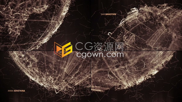 星球点线粒子场景动画介绍文字标题宣传开场视频片头制作-AE模板