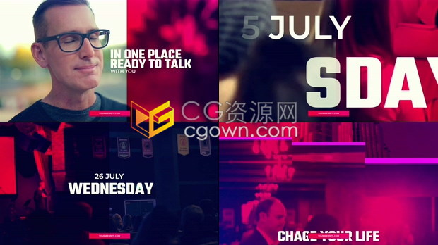 研讨会公司会议商业培训演讲介绍幻灯片宣传视频动画制作-AE模板