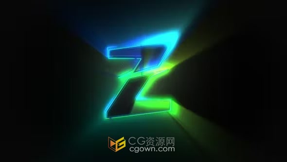 多彩光效演绎LOGO标志动画-AE模板